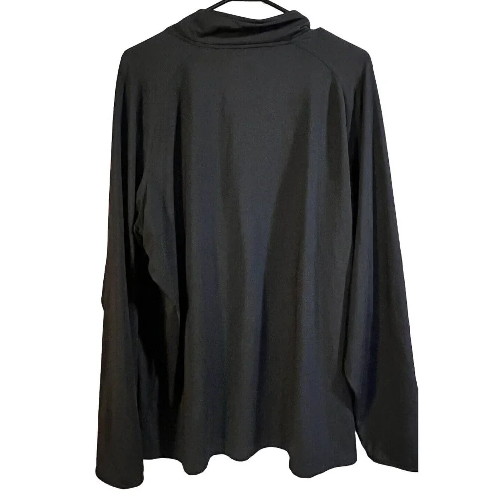 E.S Sports Mens Apparel Black 1/4 Zip Athletic Shirt/ Lightweight Jacket 2XL - Picture 2 of 3